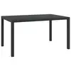Image de vidaXL Table de jardin noir 150 x 90 x 74 cm Aluminium et WPC