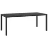 Image de vidaXL Table de jardin Noir 185 x 90 x 74 cm Aluminium et WPC