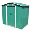 Image de vidaXL Abri de stockage pour jardin Métal Vert 204 x 132 x 186 cm