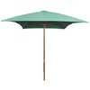 Image de vidaXL Parasol avec poteau en bois 200 x 300 cm Vert