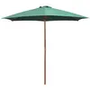 Image de vidaXL Parasol avec poteau en bois 270 x 270 cm Vert