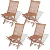 Image de vidaXL Chaises pliables de jardin lot de 4 Bois de teck solide