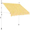 Image de vidaXL Auvent rétractable manuel 150 cm Rayures oranges et blanches