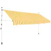 Image de vidaXL Auvent rétractable manuel 350 cm Rayures oranges et blanches