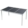 Image de vidaXL Table de jardin 150x90x74 cm Noir Acier