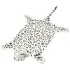 Image de vidaXL Tapis en peluche en forme de léopard 139 cm Blanc