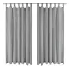 Image de vidaXL Rideau occultant avec boucles 2 pcs 140 x 225 cm Gris