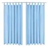 Image de vidaXL Rideau occultant avec boucles 2 pcs 140 x 175 cm Turquoise