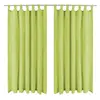 Image de vidaXL Rideau occultant avec boucles 2 pcs 140 x 175 cm Vert
