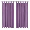 Image de vidaXL Rideau occultant avec boucles 2 pcs 140 x 175 cm Lilas