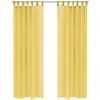 Image de vidaXL Rideau occultant 2 pcs Voile 140 x 175 cm Jaune