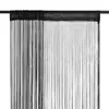 Image de vidaXL Rideau en fils 2 pcs 100 x 250 cm Noir