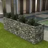 Image de vidaXL Lit surélevé à gabion Acier 360x90x100 cm