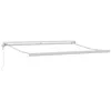 Image de vidaXL Cadre d'auvent Blanc 350 x 250 cm Aluminium, Cadre moderne de store rétractable, ombre extérieure robuste, design gain de place, couverture en aluminium étanche