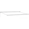 Image de vidaXL Cadre d'auvent Blanc 400 × 300 cm Aluminium, Cadre moderne de store rétractable, ombre extérieure robuste, design gain de place, couverture en aluminium étanche