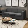 Image de vidaXL Canapé à 3 places Tissu Gris foncé