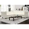 Image de vidaXL Canapé d'angle Chesterfield 5 plc Cuir artificiel Blanc