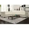 Image de vidaXL Canapé d'angle Chesterfield 6 places Cuir artificiel Blanc