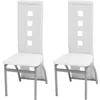 Image de vidaXL Chaises à manger lot de 2 blanc similicuir