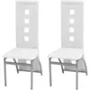 Image de vidaXL Chaises à manger lot de 2 blanc similicuir
