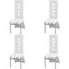 Image de vidaXL Chaises à manger lot de 4 blanc similicuir