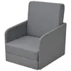 Image de vidaXL Fauteuil convertible gris clair tissu