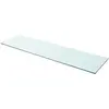 Image de vidaXL Panneau pour étagère Verre transparent 110 x 30 cm