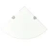 Image de vidaXL Étagère de coin + supports chromés Verre Transparent 25 x 25 cm