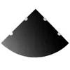Image de vidaXL Étagère de coin avec supports chromés Verre Noir 45 x 45 cm