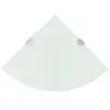 Image de vidaXL Étagère de coin avec supports chromés Verre Blanc 35 x 35 cm
