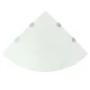 Image de vidaXL Étagère de coin avec supports chromés Verre Blanc 45 x 45 cm