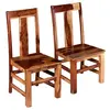 Image de vidaXL Chaises à manger lot de 2 bois massif