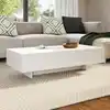 Image de vidaXL Table basse blanc brillant