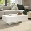 Image de vidaXL Table basse blanc brillant