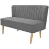 Image de vidaXL Canapé 117 x 55,5 x 77 cm Tissu Gris clair