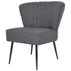 Image de vidaXL Chaise de cocktail gris foncé tissu