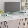 Image de vidaXL Meuble TV/pour moniteur 80x30x13 cm verre transparent