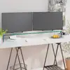 Image de vidaXL Meuble TV/pour moniteur 110x30x13 cm verre transparent