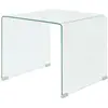 Image de vidaXL Table basse 49,5 x 50 x 45 cm Verre trempé Transparent