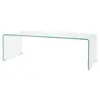 Image de vidaXL Table basse 98x45x30 cm Verre trempé Transparent
