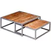 Image de vidaXL Ensemble de table basse 2 pièces Bois d'acacia massif