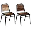 Image de vidaXL Chaises à manger lot de 2 bois de récupération massif