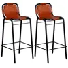 Image de vidaXL Tabourets de bar lot de 2 cuir véritable