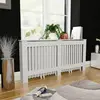 Image de vidaXL Cache-radiateur Blanc bois d'ingénierie 172 cm