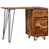 Image de vidaXL Bureau avec 1 tiroir et 1 armoire Bois massif