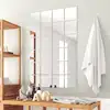 Image de vidaXL Carreau de miroir 24 pcs Carré Verre