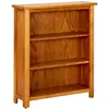 Image de vidaXL Bibliothèque à 3 étagères 70 x 22,5 x 82cm Bois de chêne massif