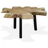 Image de vidaXL Table basse Teck authentique 80x70x38 cm