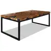 Image de vidaXL Table basse Teck Résine 110x60x40 cm