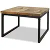Image de vidaXL Table basse Teck Résine 60x60x40 cm